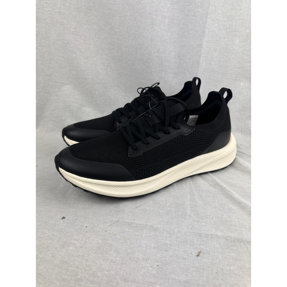 Goodfellow & Co Men Knit Sneakers Black White Low Top Athletic Shoes Size 12 NEW